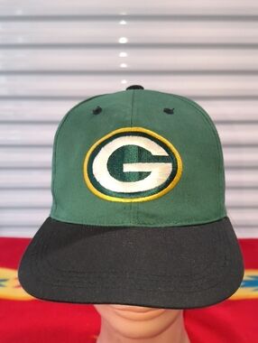 Vtg NFL Green Bay Packers Embroidered Logo Snapback Hat Cap OSFA